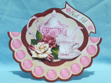 Time for Tea Antique Rose Rocker Card by Susan Smith