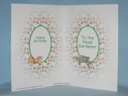 Gardening Insert -head Gardener by Susan Smith