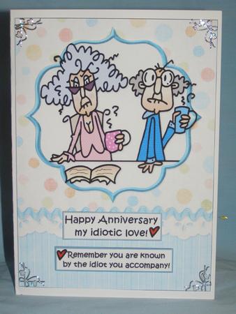 Stella and Gus Anniversary Idiotic Love Quick Card by Susan Smith
