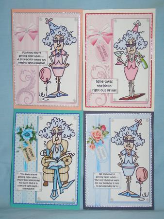 Selection of Four Stella Birthday Toppers by Susan Smith