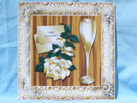 Gold Rose and Champagne Flute (multi-use) 8x8 Mini Kit by Susan Smith