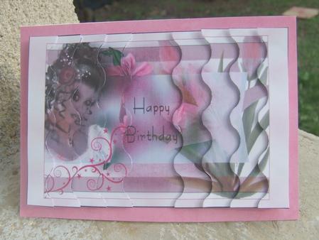 Birthday Girl with Rose in Her Hair Wavey Edge Stacker by Susan Smith