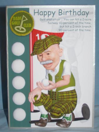 Golf Birthday Greeting Card Step by Step by Susan Smith