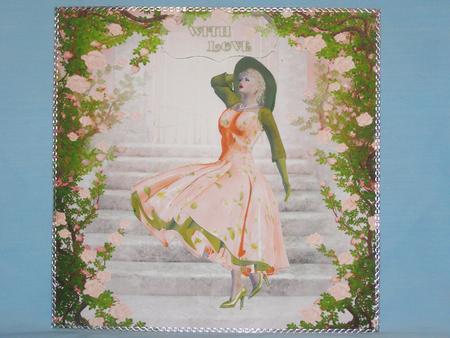 1950's Peach Rose Lady Mini Kit by Susan Smith