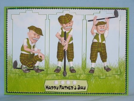 Birthday or Father's Day Golf Quick Panel Card by Susan Smith