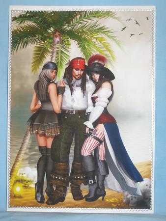 Pirates A4 Card by Susan Smith