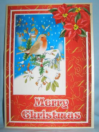 Lovely Christmas Robin in Pyramarge by Susan Smith
