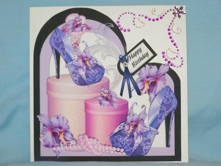 Spoilt for Choice - Lovely Lilac - Shaped Card by Susan Smith