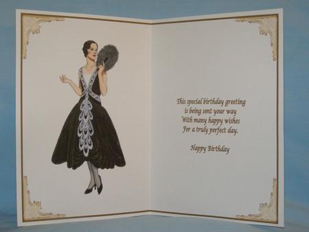 Lady in Black Card Making Insert by Susan Smith