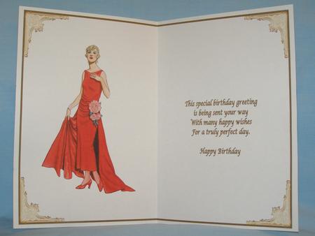 Lady in Red Card Making Insert by Susan Smith