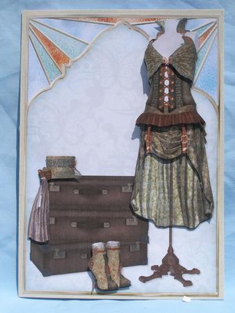 Steampunk Meets Deco Green Decoupage by Susan Smith