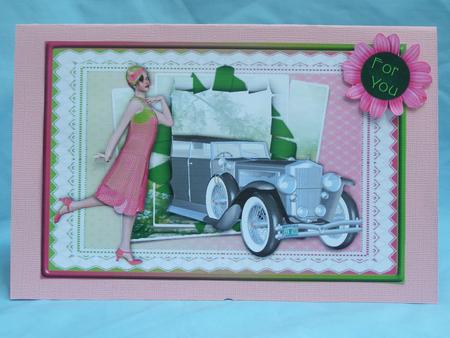 Green and Pink Flapper Birthday by Susan Smith