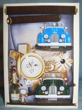 Scroll Male Card with Cars by Susan Smith
