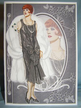 Art Deco Evening Gown Fashion Reflections Decoupage by Susan Smith