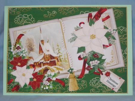 Christmas Book Scene Cream by Susan Smith