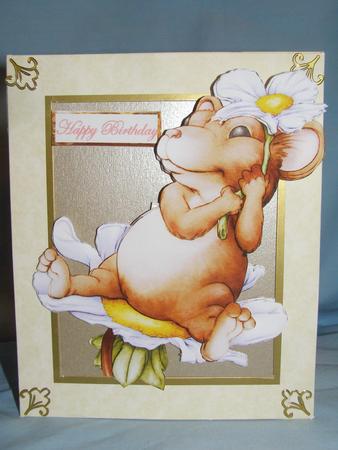Daisy Mouse Decoupage Sheet by Susan Smith