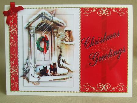 Scotties at the Door for Christmas by Susan Smith