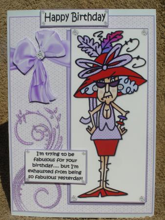 Stella is Fabulous in Her Red Hat Quick Card by Susan Smith