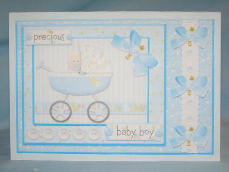 Precious Baby Boy Card Front with Layering Elements by Susan Smith