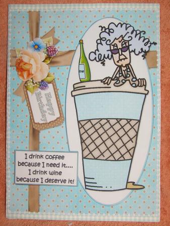 Stella Deserves Her Wine Quick Card by Susan Smith