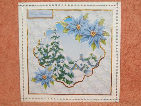 Winter Wonderland Card with Topper and Decoupage by Susan Smith