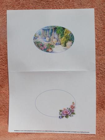 The Mediterranean Patio with Flowers Insert by Susan Smith