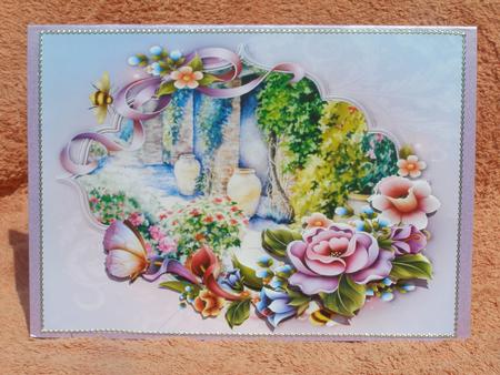 The Mediterranean Patio with Flowers by Susan Smith