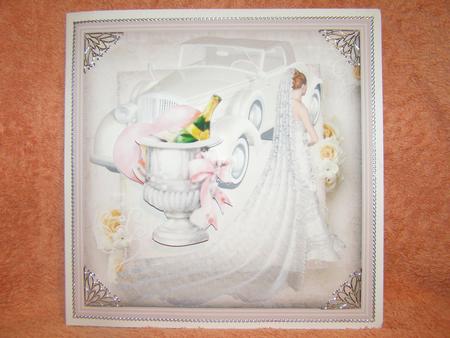 The Bride with Car and Champagne by Susan Smith