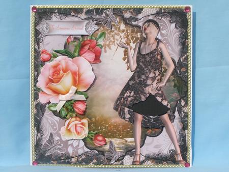 1920 Black and Dusky Pink Flapper Dress Mini Kit by Susan Smith