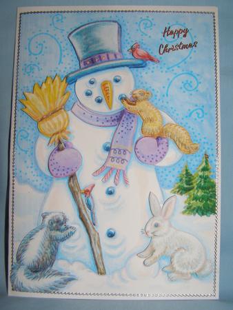 Snowman Quick Step by Step Card and Animals by Susan Smith