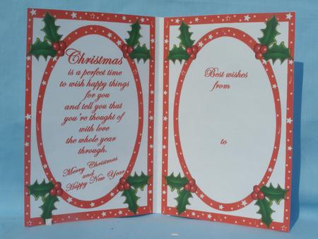 Christmas Insert with Verse (red) by Susan Smith