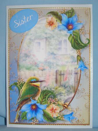 Beautiful Green Bird at Rose Cottage by Susan Smith