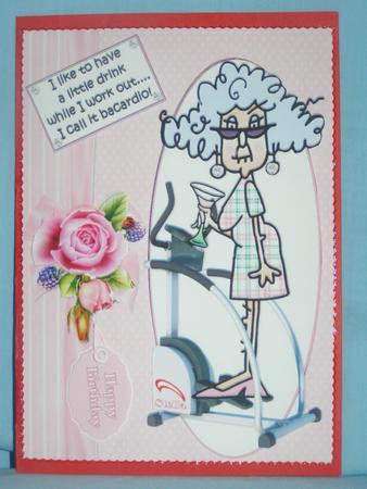 Stella and Her Work Out Quick Card by Susan Smith