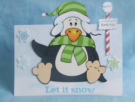 A4 North Pole-over the Edge Card by Susan Smith