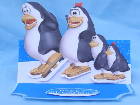 Penguin Skating Family Over the Edge Easel Kit by Susan Smith