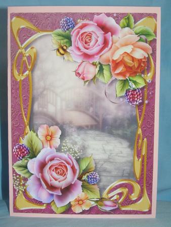 Art Nouveau Scenic English Roses by Susan Smith