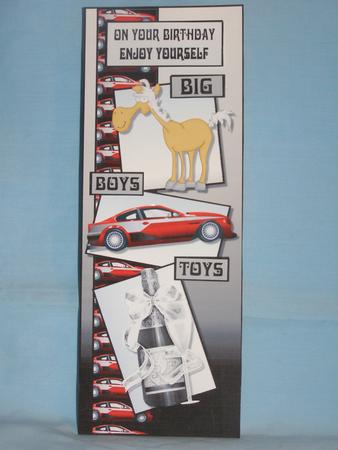 Big Boys Toys Fathers Day or Birthday with Decoupage by Susan Smith