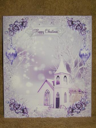 Winter Church Scene Card Topper by Susan Smith