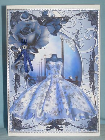 Beautiful Blue 1950 Dress Topper by Susan Smith