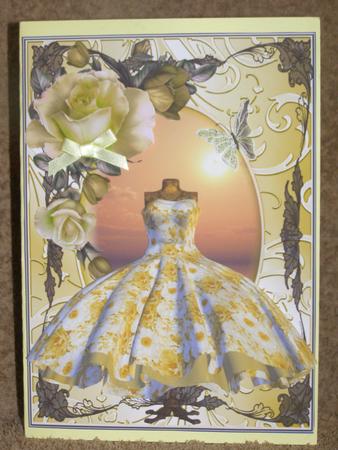 1950's Lemonade Dress with Decoupage by Susan Smith