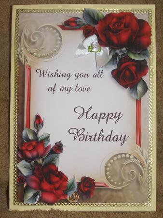 Vintage Dusky Roses Birthday Topper by Susan Smith
