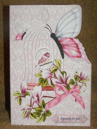 Corner Card Pink Butterflie by Susan Smith