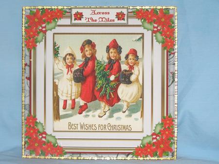 Vintage Children in the Snow 8 x 8ins Mini Kit by Susan Smith