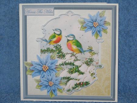 Birds in the Snow Card, with a Topper, and Decoupage by Susan Smith