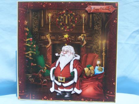 Christmas Eve Card Topper with Decoupage by Susan Smith