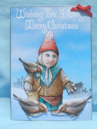 Feeding the Birds in the Snow Christmas Gnome by Susan Smith