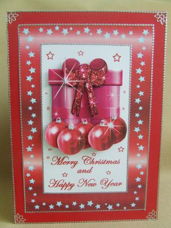 Christmas Present Decoupage Red by Susan Smith