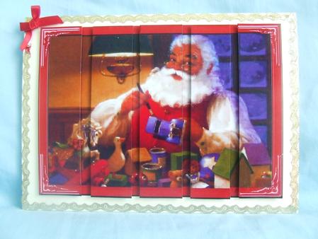Father Christmas Card Front and Panels by Susan Smith