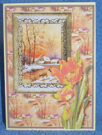 Floral Snow Scene Quick Card by Susan Smith