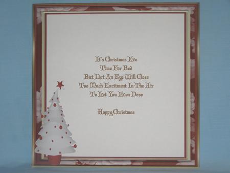 Santa in the Snow 8 x 8ins Vintage Insert by Susan Smith